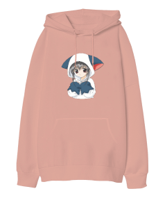 anime Oversize Unisex Kapüşonlu Sweatshirt