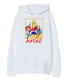 Anime Oversize Unisex Kapüşonlu Sweatshirt