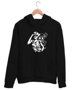 ANİME Siyah Unisex Kapşonlu Sweatshirt