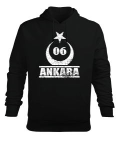 ankara, ankara şehir ,Türkiye,Türkiye bayrağı. Erkek Kapüşonlu Hoodie Sweatshirt