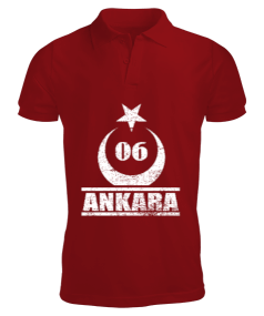 ankara, ankara şehir ,Türkiye,Türkiye bayrağı. Erkek Kısa Kol Polo Yaka