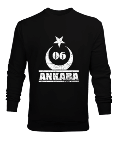 ankara, ankara şehir ,Türkiye,Türkiye bayrağı. Erkek Sweatshirt