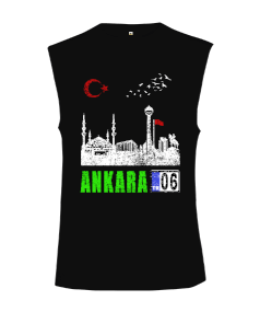 ankara, ankara şehir ,Türkiye,Türkiye bayrağı. Kesik Kol Unisex Tişört