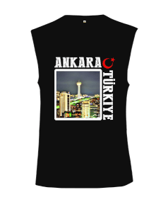 ankara, ankara şehir ,Türkiye,Türkiye bayrağı. Kesik Kol Unisex Tişört