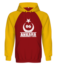 ankara, ankara şehir ,Türkiye,Türkiye bayrağı. Orjinal Reglan Hoodie Unisex Sweatshirt