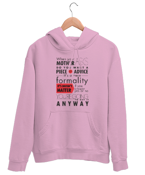 Tisho - Anneler Günü Pembe Unisex Kapşonlu Sweatshirt