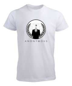 ANONYMOUS HACKER TEAM HACK TİMİ BASKI DETAYLI ERKEK NORMAL YAKA TİŞÖRT T-SHIRT Erkek Tişört