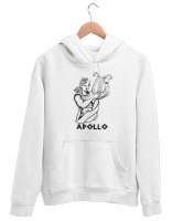 Apollo - Kehanet - Güzellik - Gençlik - Işığın Mitolojik Tanrısı Beyaz Unisex Kapşonlu Sweatshirt - Thumbnail