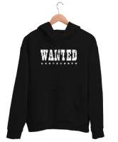 Aranıyor - Wanted - Vahşi Batı Siyah Unisex Kapşonlu Sweatshirt - Thumbnail