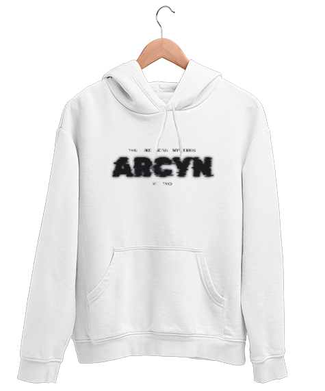 Tisho - ARCYN: Mysterious Echo Beyaz Unisex Kapşonlu Sweatshirt