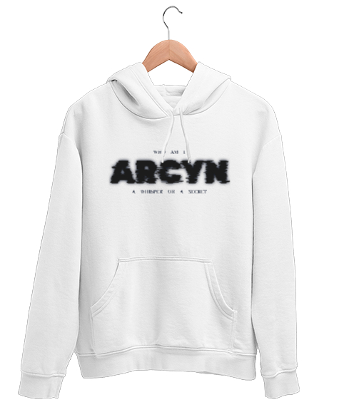 Tisho - ARCYN: Who Am I Beyaz Unisex Kapşonlu Sweatshirt