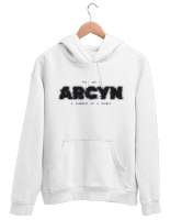 ARCYN: Who Am I Beyaz Unisex Kapşonlu Sweatshirt - Thumbnail