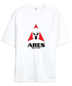 Ares - God Of War - Savaş Tanrısı Beyaz Oversize Unisex Tişört