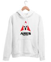 Ares - God Of War - Savaş Tanrısı Beyaz Unisex Kapşonlu Sweatshirt - Thumbnail