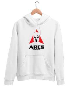 Ares - God Of War - Savaş Tanrısı Beyaz Unisex Kapşonlu Sweatshirt