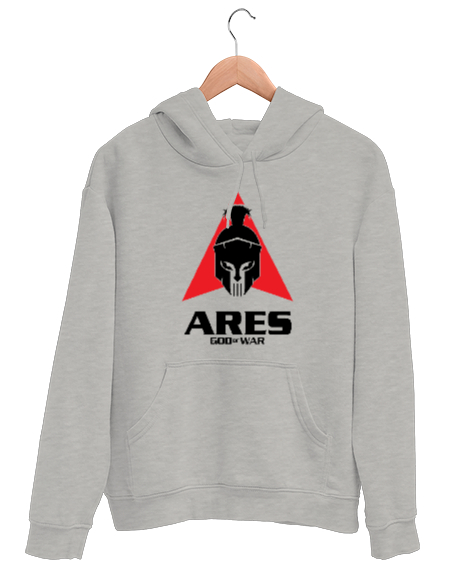 Tisho - Ares - God Of War - Savaş Tanrısı Gri Unisex Kapşonlu Sweatshirt