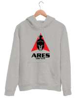 Ares - God Of War - Savaş Tanrısı Gri Unisex Kapşonlu Sweatshirt - Thumbnail