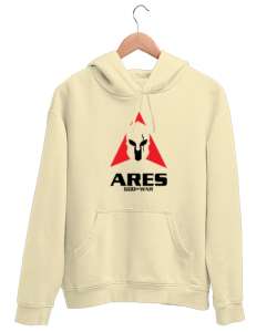 Ares - God Of War - Savaş Tanrısı Krem Unisex Kapşonlu Sweatshirt