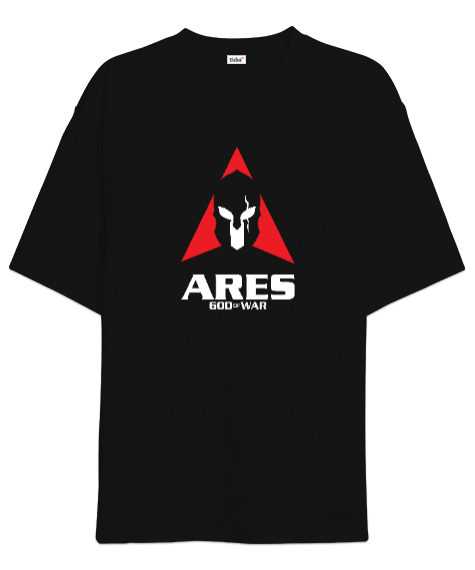 Tisho - Ares - God Of War - Savaş Tanrısı Siyah Oversize Unisex Tişört