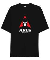 Ares - God Of War - Savaş Tanrısı Siyah Oversize Unisex Tişört - Thumbnail