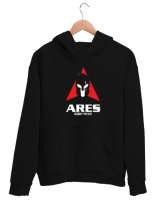 Ares - God Of War - Savaş Tanrısı Siyah Unisex Kapşonlu Sweatshirt - Thumbnail