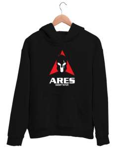 Ares - God Of War - Savaş Tanrısı Siyah Unisex Kapşonlu Sweatshirt