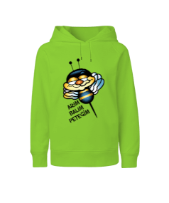 Arı baskılı erkek Çocuk Unisex Hoodie Kapüşonlu