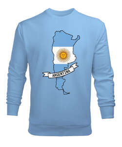 Arjantin Argentina World Cup Buz Mavisi Erkek Sweatshirt