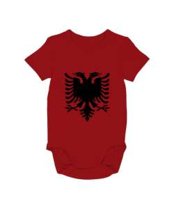 Arnavutluk,albania,Arnavutluk Bayrağı,Arnavutluk logosu,albania flag. Kırmızı Bebek Zıbını