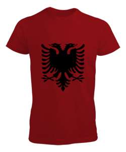 Arnavutluk,albania,Arnavutluk Bayrağı,Arnavutluk logosu,albania flag. Kırmızı Erkek Tişört