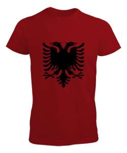 Arnavutluk,albania,Arnavutluk Bayrağı,Arnavutluk logosu,albania flag. Kırmızı Erkek Tişört