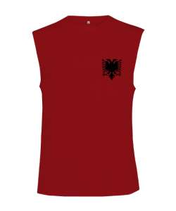 Arnavutluk,albania,Arnavutluk Bayrağı,Arnavutluk logosu,albania flag. Kırmızı Kesik Kol Unisex Tişört