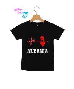 Arnavutluk,albania,Arnavutluk Bayrağı,Arnavutluk logosu,albania flag. Siyah Çocuk Unisex