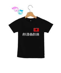 Arnavutluk,albania,Arnavutluk Bayrağı,Arnavutluk logosu,albania flag. Siyah Çocuk Unisex