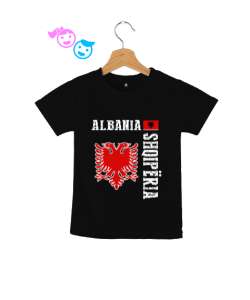 Arnavutluk,albania,Arnavutluk Bayrağı,Arnavutluk logosu,albania flag. Siyah Çocuk Unisex