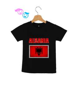 Arnavutluk,albania,Arnavutluk Bayrağı,Arnavutluk logosu,albania flag. Siyah Çocuk Unisex