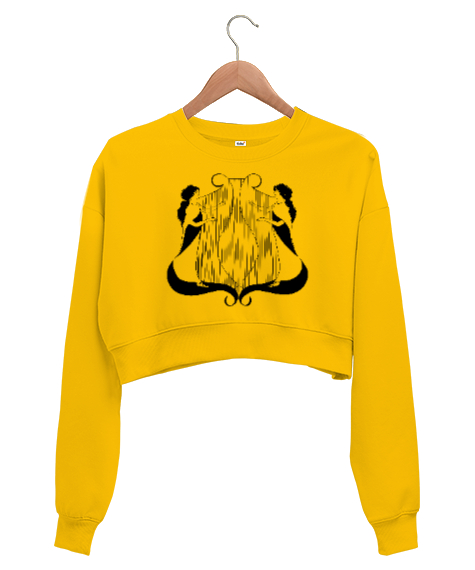 Arp ve Kızlar Sarı Kadın Crop Sweatshirt