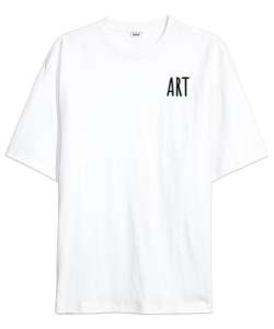 ART Beyaz Oversize Unisex Tişört