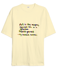 Art is the weapon Baskılı Oversize Unisex Tişört