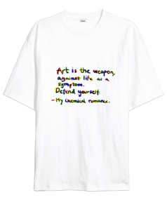 Art is the weapon Baskılı Oversize Unisex Tişört