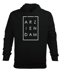 Arzıendam Siyah TiNCiR Erkek Kapüşonlu Hoodie Sweatshirt