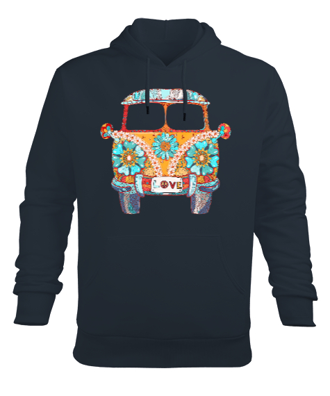 Aşk Arabası Vintage 1960s Füme Erkek Kapüşonlu Hoodie Sweatshirt