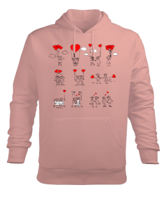 aşk Erkek Kapüşonlu Hoodie Sweatshirt