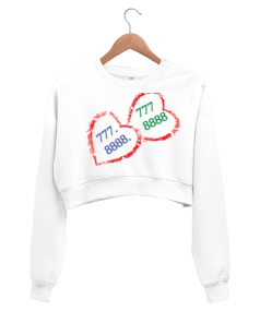 Aşk Kadın Crop Sweatshirt