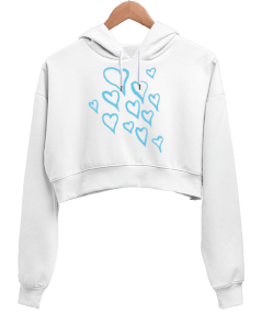 AŞKIN HER HALİ Kadın Crop Hoodie Kapüşonlu Sweatshirt