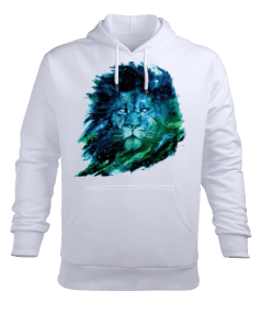 Aslan bakışlar Erkek Kapüşonlu Hoodie Sweatshirt