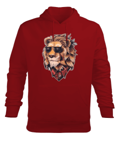 ASLAN ÇİZİMLİ SWEATSHİRT Erkek Kapüşonlu Hoodie Sweatshirt