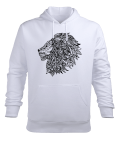 Aslan Kafası Erkek Kapüşonlu Hoodie Sweatshirt