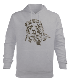 Aslan Tasarım Erkek Kapüşonlu Hoodie Sweatshirt