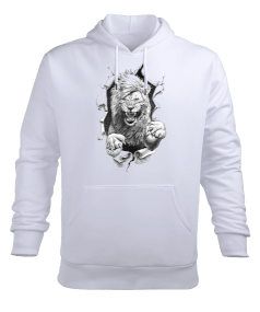 Aslan Tasarım Erkek Kapüşonlu Hoodie Sweatshirt